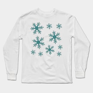 Beautiful Snowflake Winter Snow Pattern Long Sleeve T-Shirt